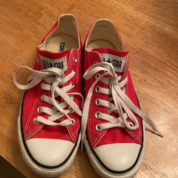 Converse all star sneakers classic red snd white nice M6, W8 unisex - Picture 1 of 15